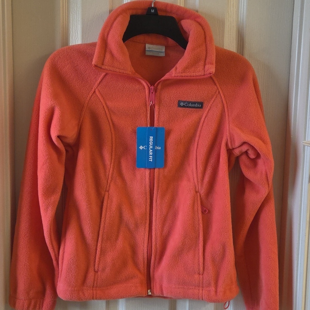 Columbia Vibrant Orange Full Zip Fleece Jacket - Picture 2 of 16